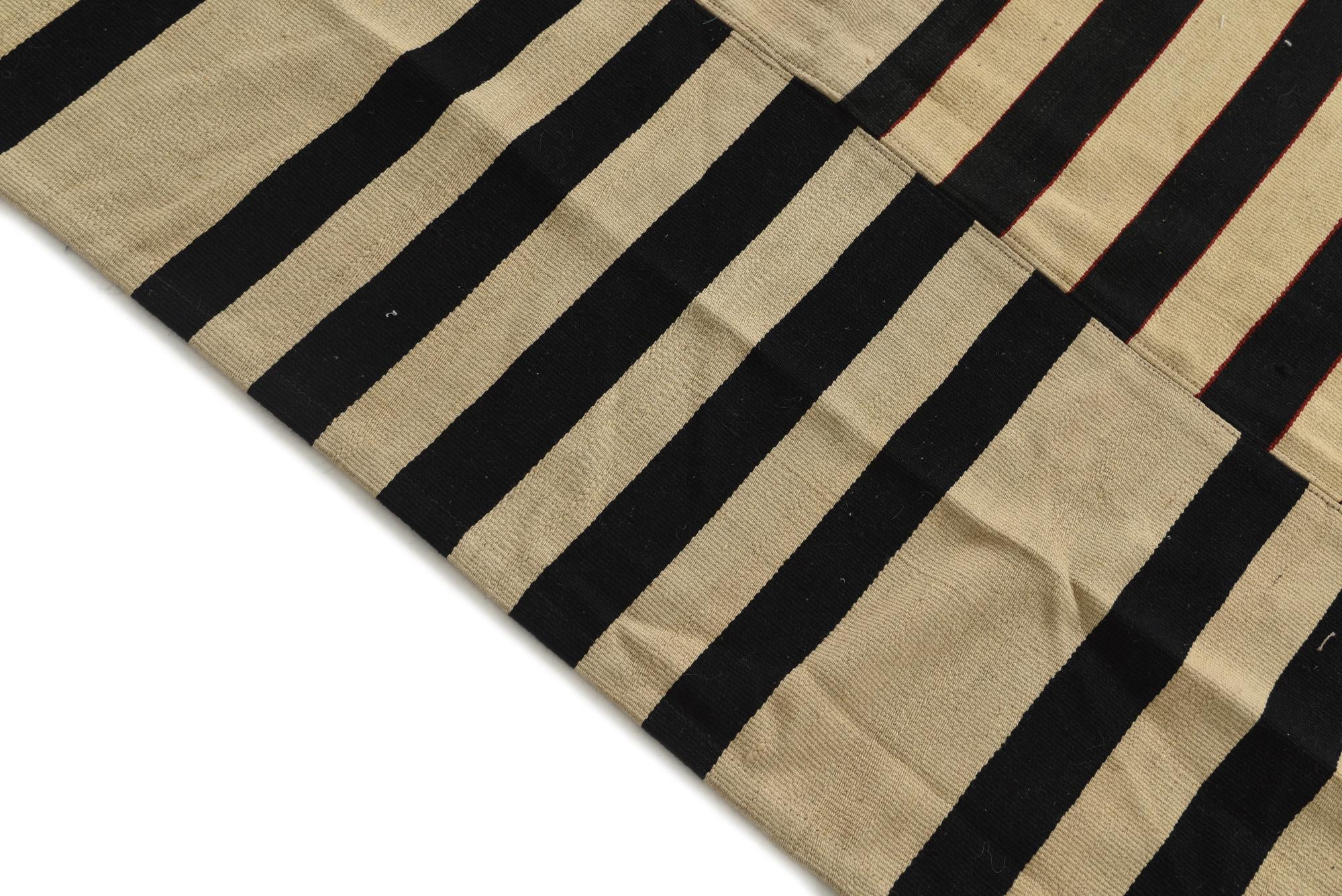 7' 4 x 10' 1 Hand Woven Kilim Modern Wool Rug