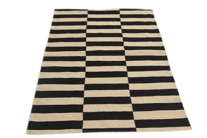 3' 4 x 4' 8 Hand Woven Kilim Modern Wool Rug