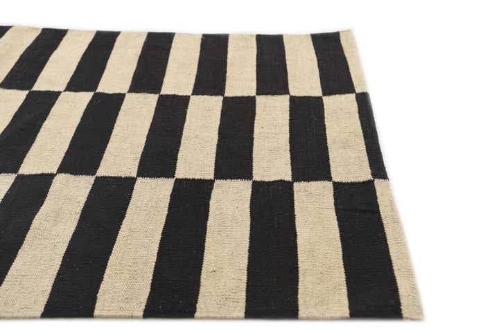 3' 4 x 4' 8 Hand Woven Kilim Modern Wool Rug