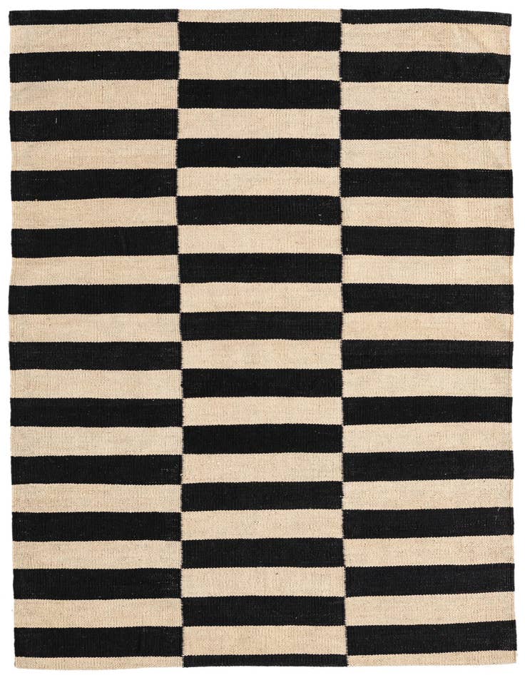 Detail image of 3' 4 x 4' 8 Hand Woven Kilim Modern Wool Rug