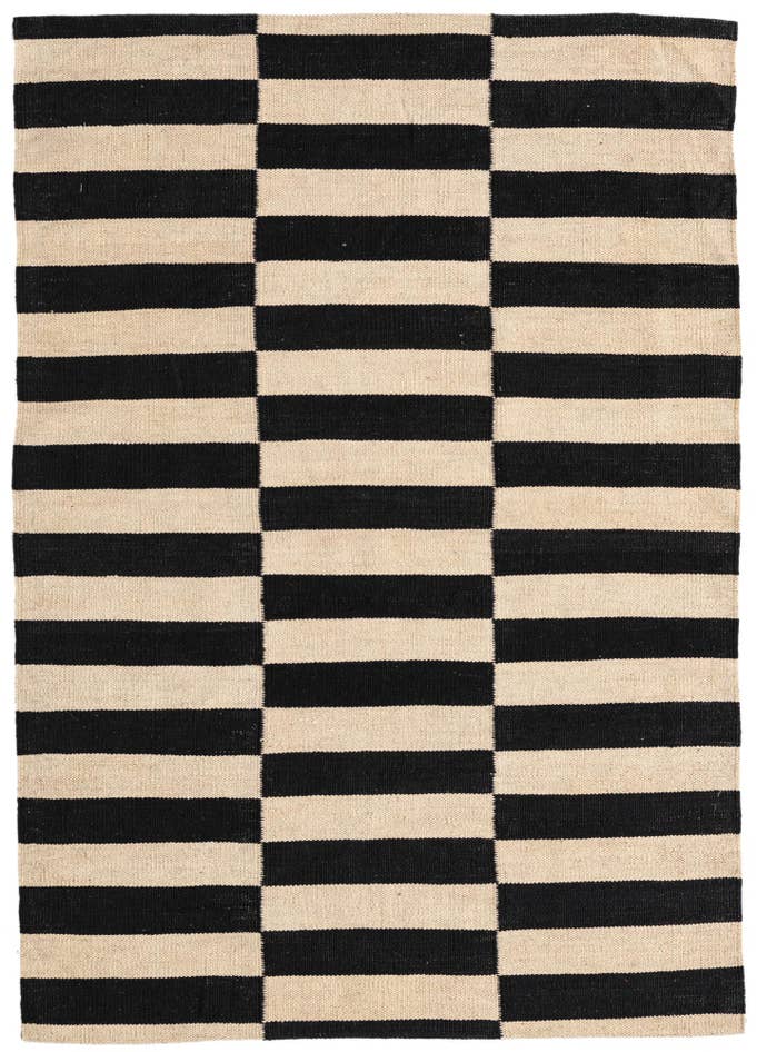 Detail image of 3' 4 x 4' 8 Hand Woven Kilim Modern Wool Rug