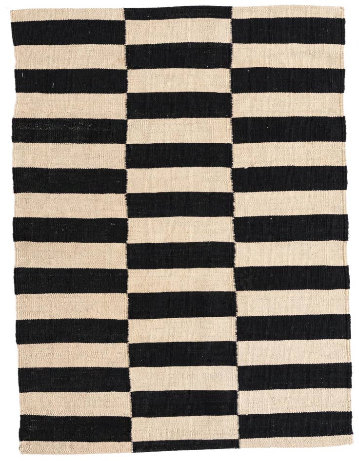 Detail image of 2' 8 x 3' 9 Hand Woven Kilim Modern Wool Rug
