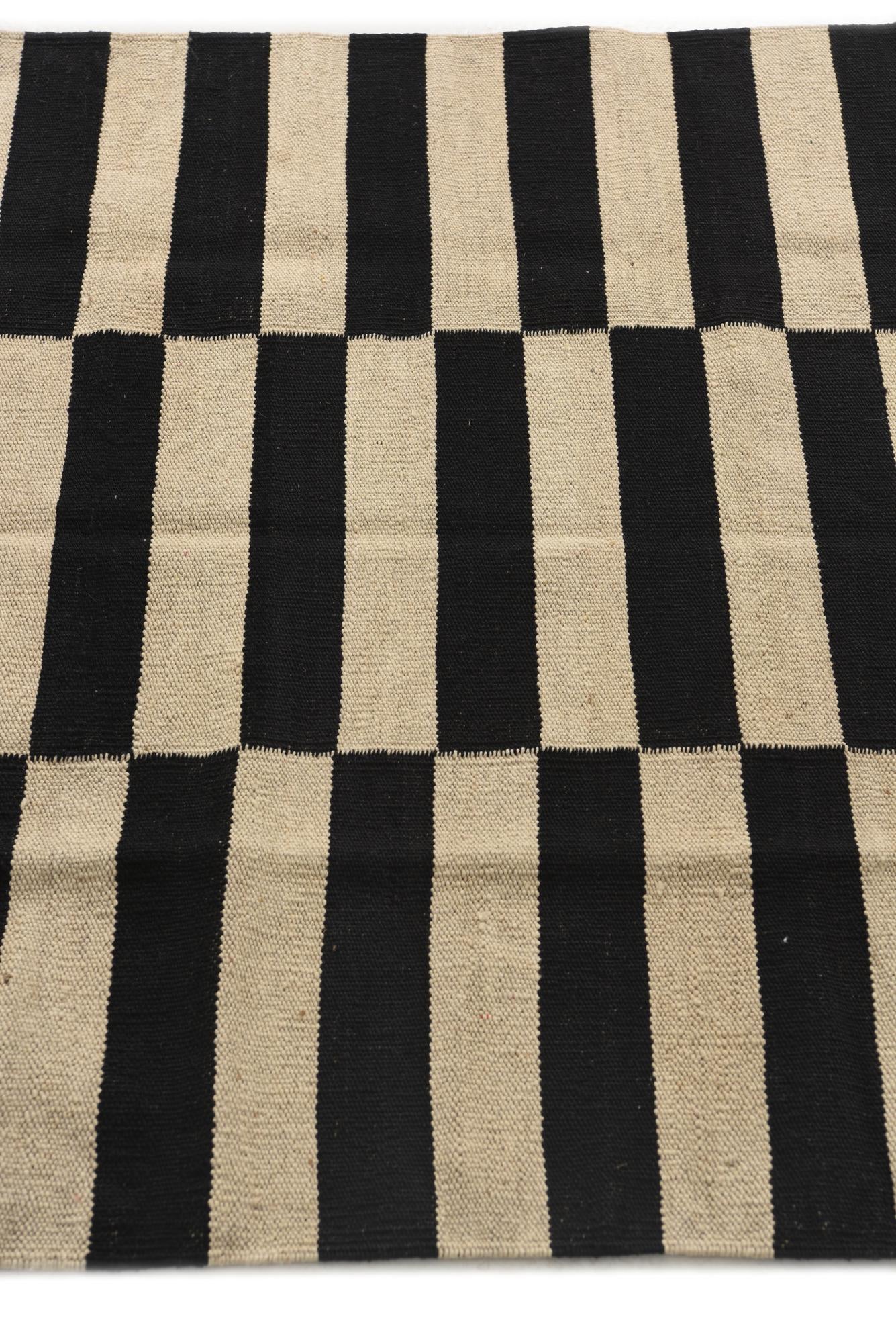 3' 4 x 4' 9 Hand Woven Kilim Modern Wool Rug