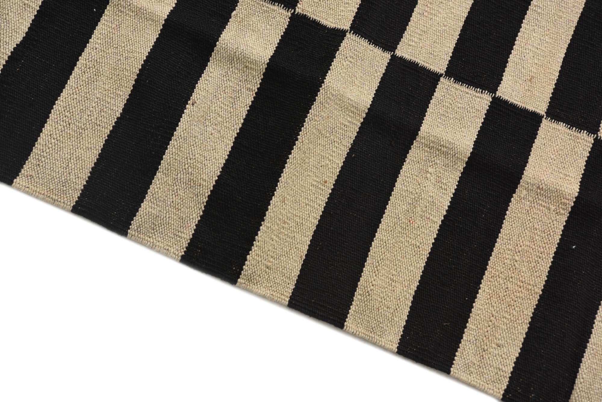 3' 4 x 4' 9 Hand Woven Kilim Modern Wool Rug