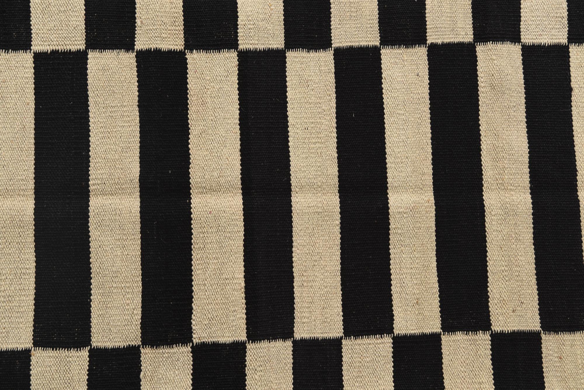 3' 4 x 4' 9 Hand Woven Kilim Modern Wool Rug