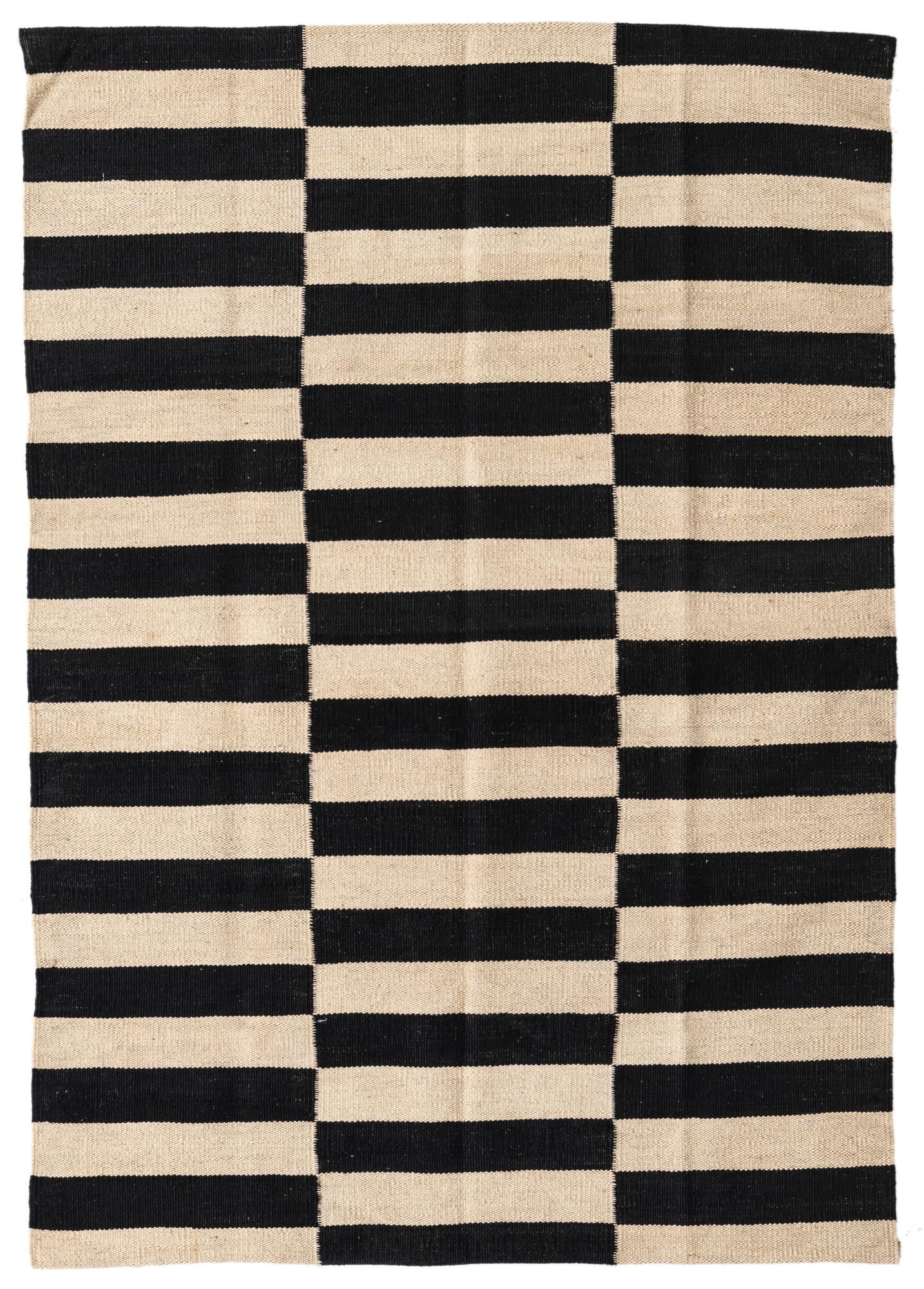 3' 4 x 4' 9 Hand Woven Kilim Modern Wool Rug
