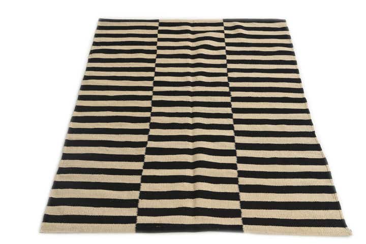 3' 6 x 4' 8 Hand Woven Kilim Modern Wool Rug