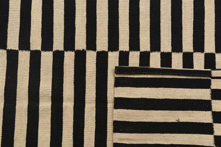 3' 6 x 4' 8 Hand Woven Kilim Modern Wool Rug