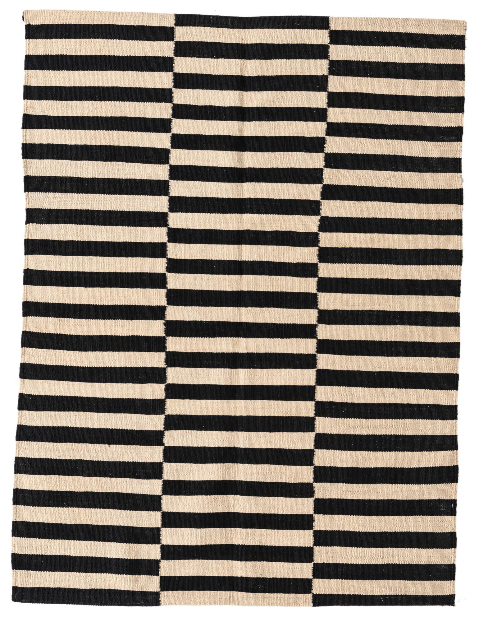 3' 6 x 4' 8 Hand Woven Kilim Modern Wool Rug