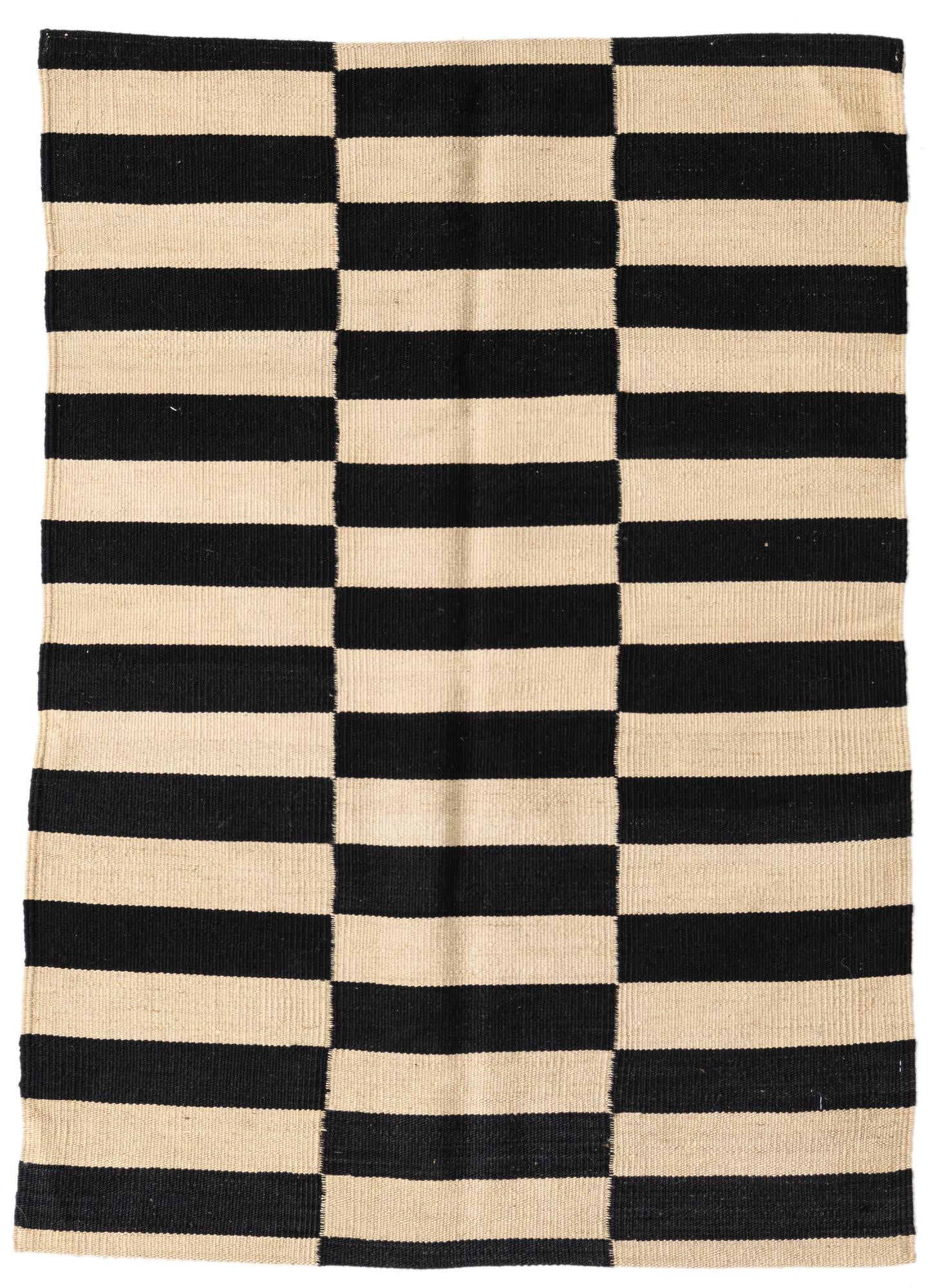 2' 8 x 3' 9 Hand Woven Kilim Modern Wool Rug