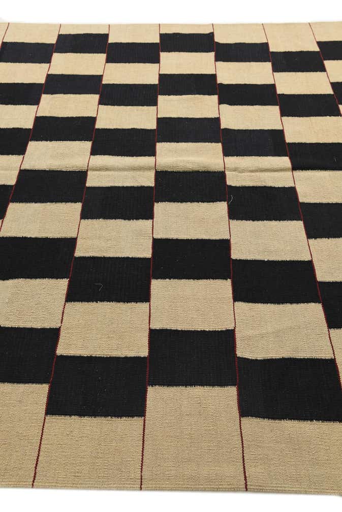 7' x 9' 7 Hand Woven Kilim Modern Wool Rug
