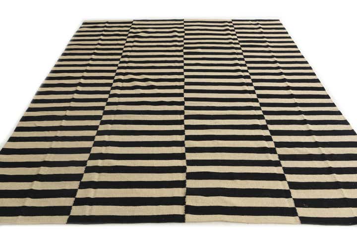 8' 5 x 9' 8 Hand Woven Kilim Modern Wool Rug