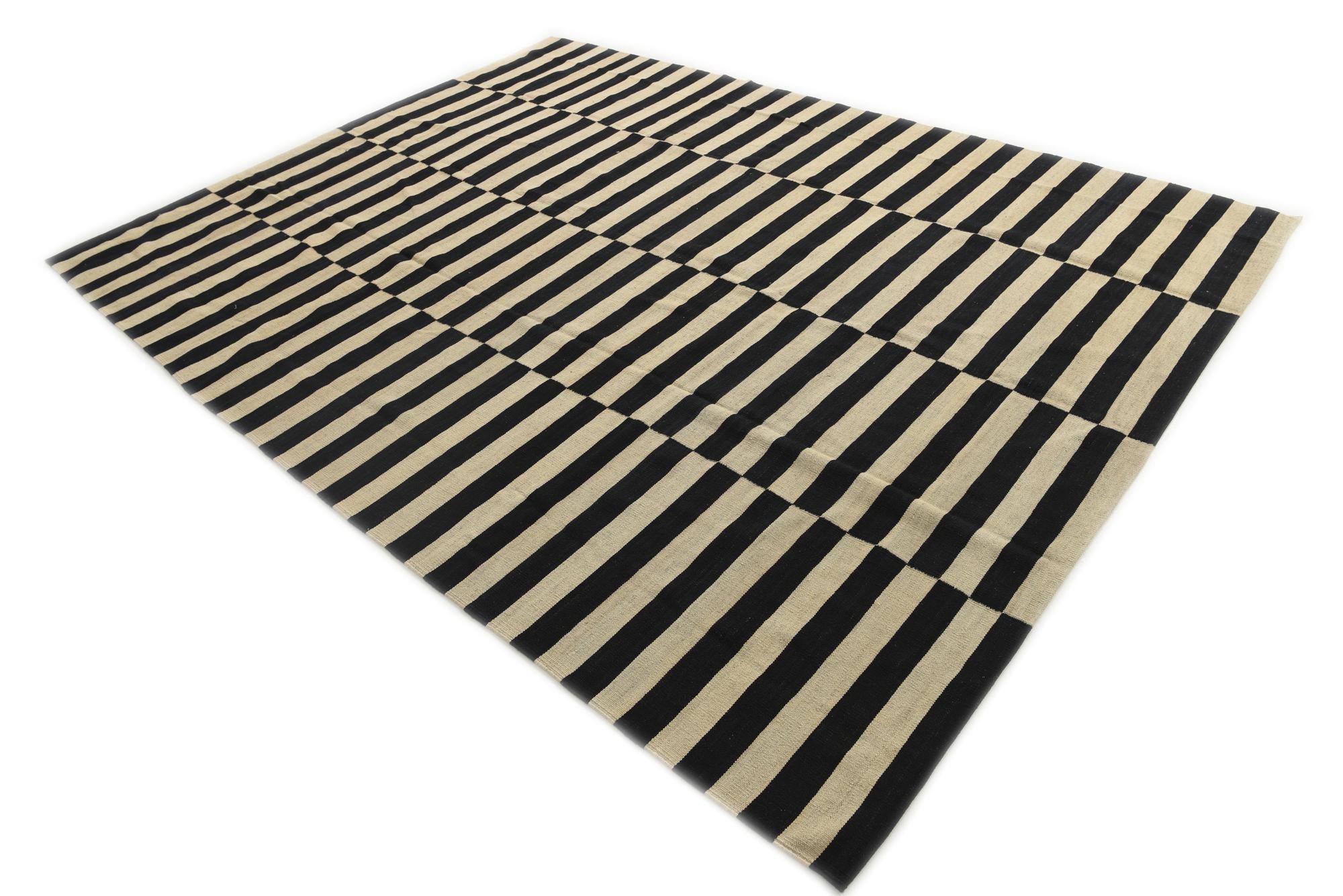 8' 7 x 11' 3 Hand Woven Kilim Modern Wool Rug