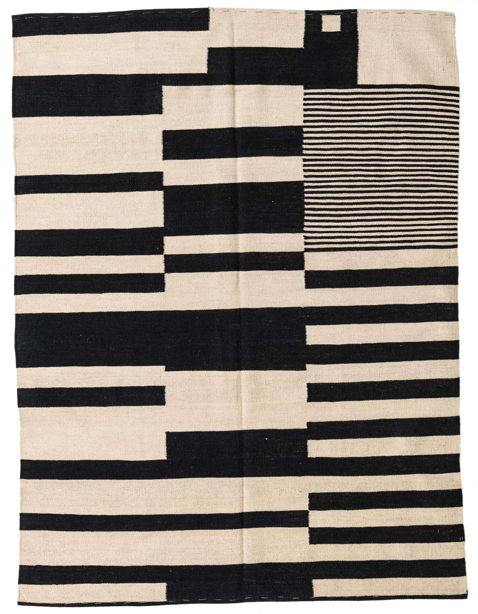 5' x 6' 8 Hand Woven Kilim Modern Wool Rug