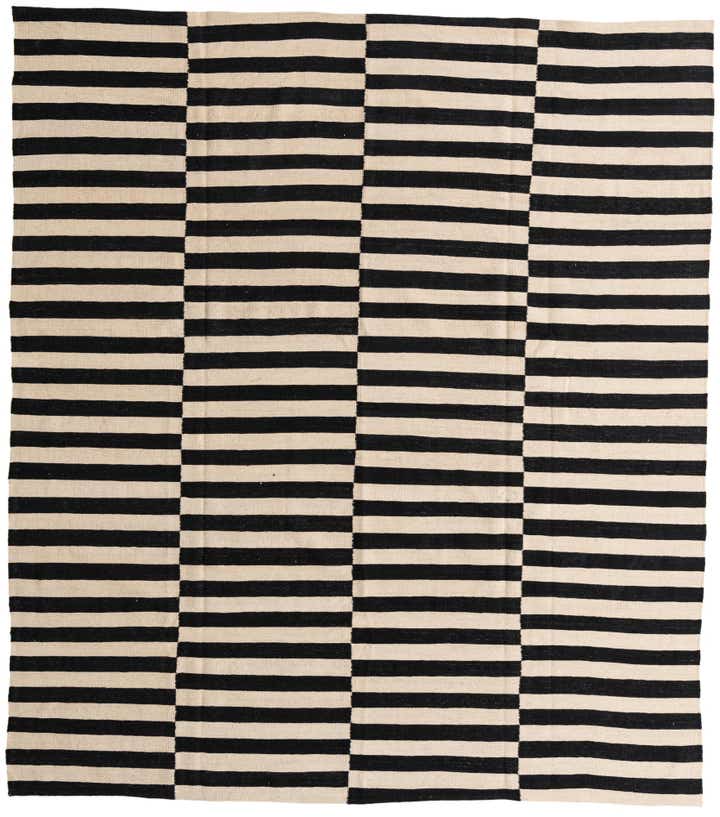 8' 7 x 9' 7 Hand Woven Kilim Modern Wool Rug