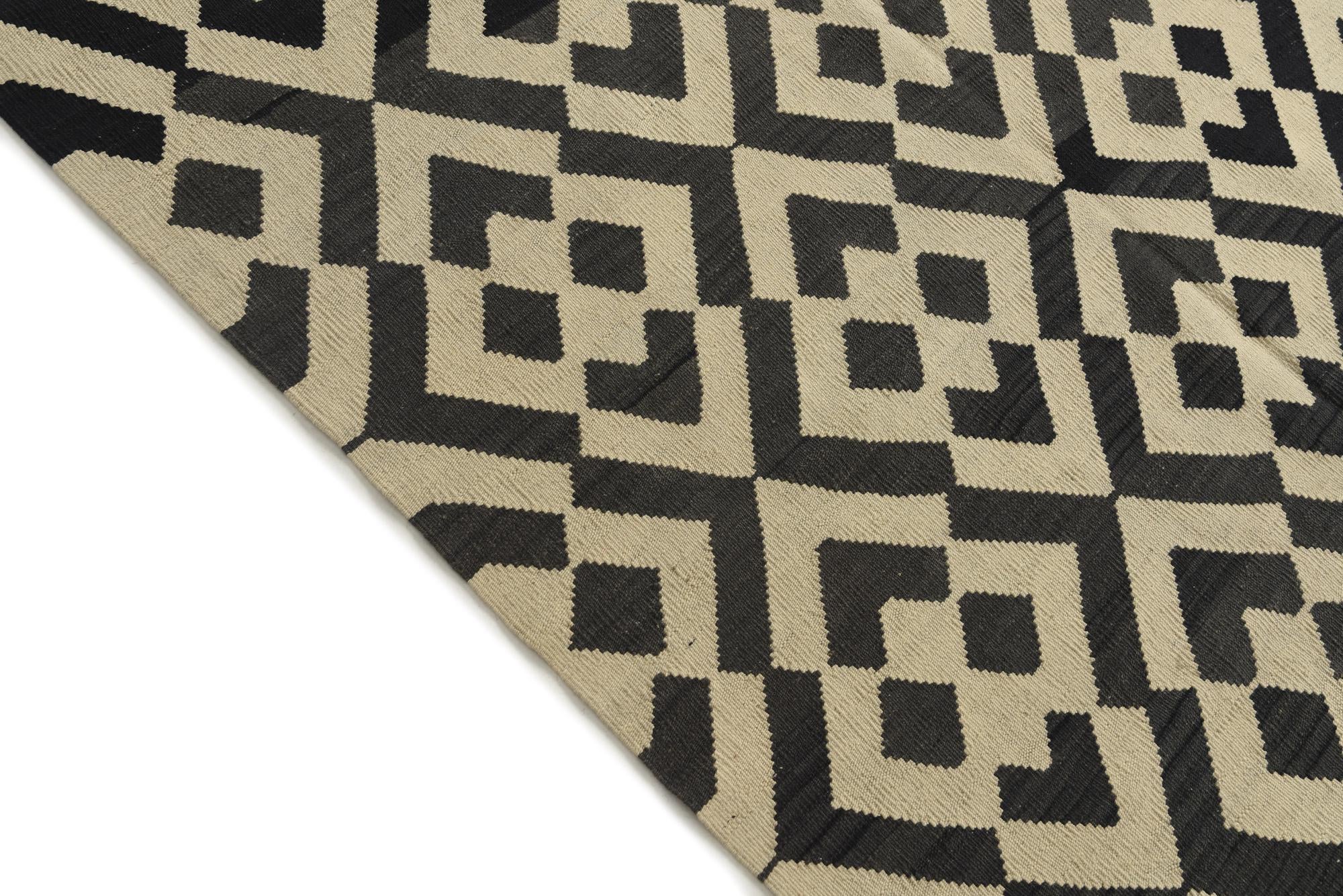 8' 6 x 11' 4 Hand Woven Kilim Modern Wool Rug