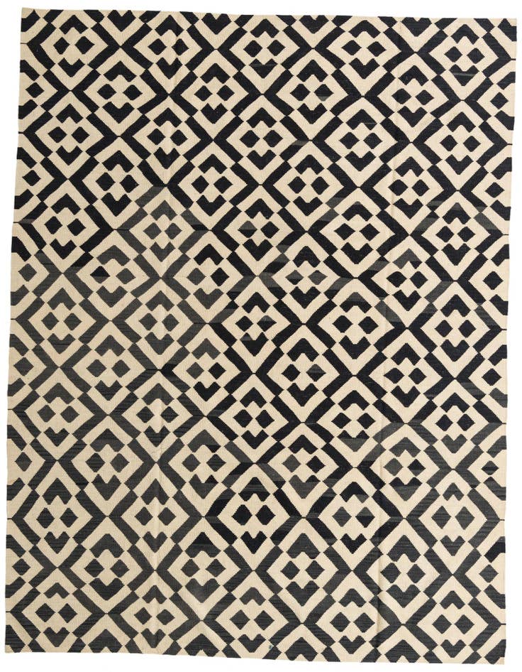 Detail image of 8' 6 x 11' 4 Hand Woven Kilim Modern Wool Rug