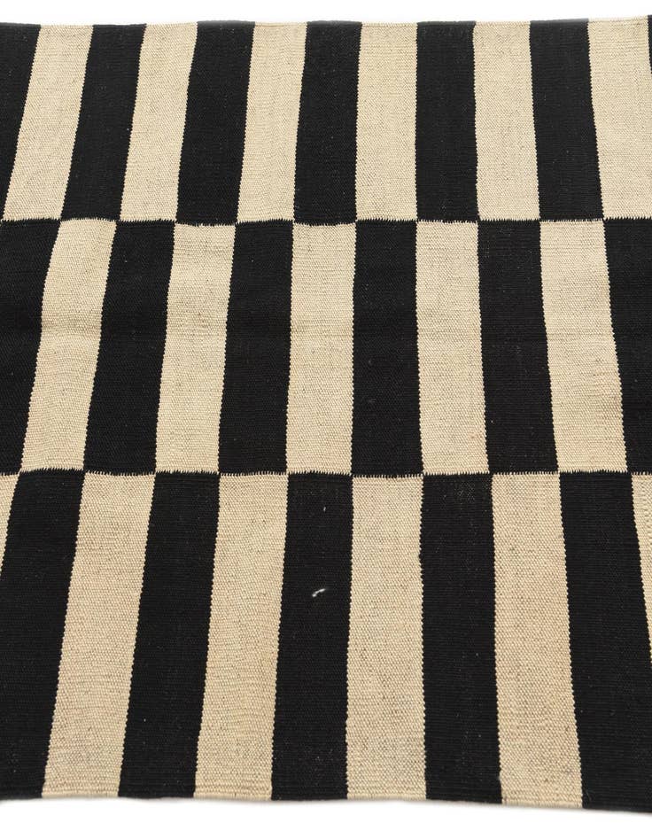 Detail image of 3' 4 x 4' 9  Hand Woven Kilim Modern Wool Rug