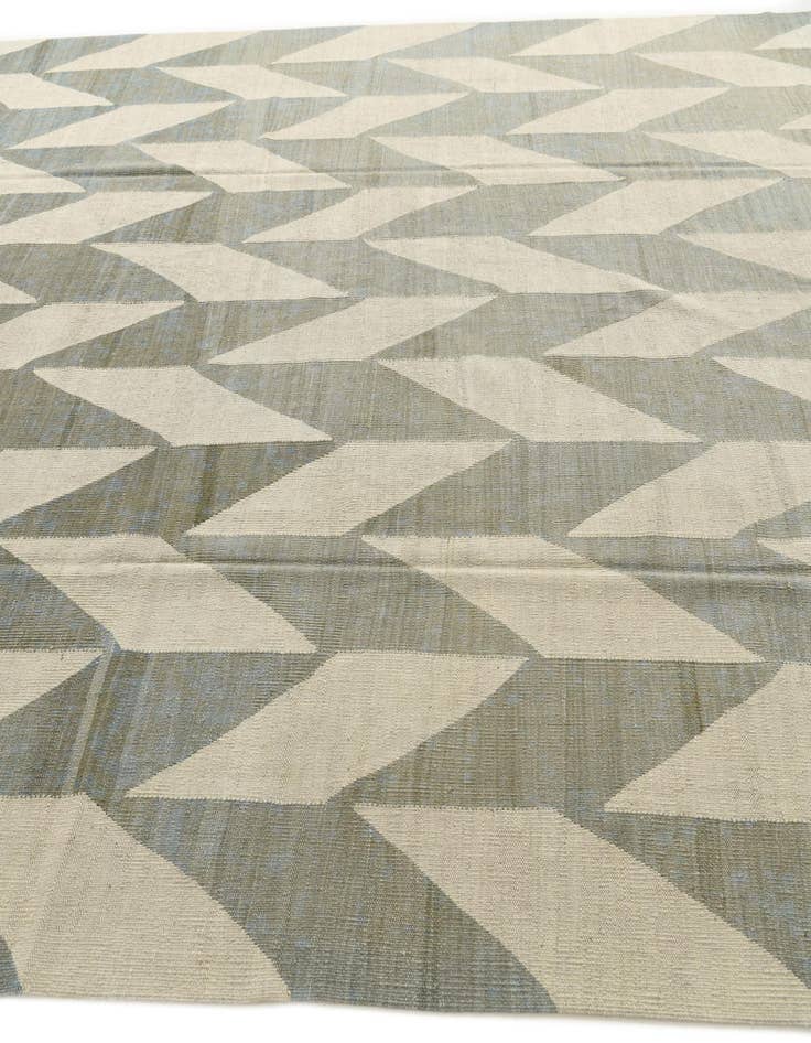Detail image of 8' 6 x 9' 6  Hand Woven Kilim Modern Wool Rug