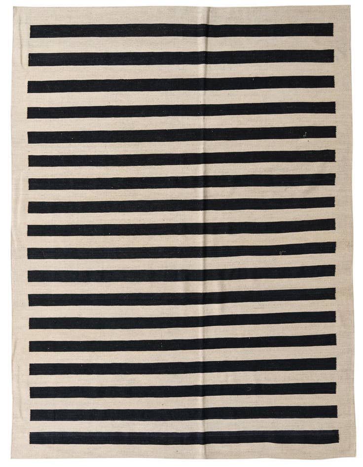 Detail image of 6' 8 x 9' 10 Hand Woven Kilim Modern Wool Rug