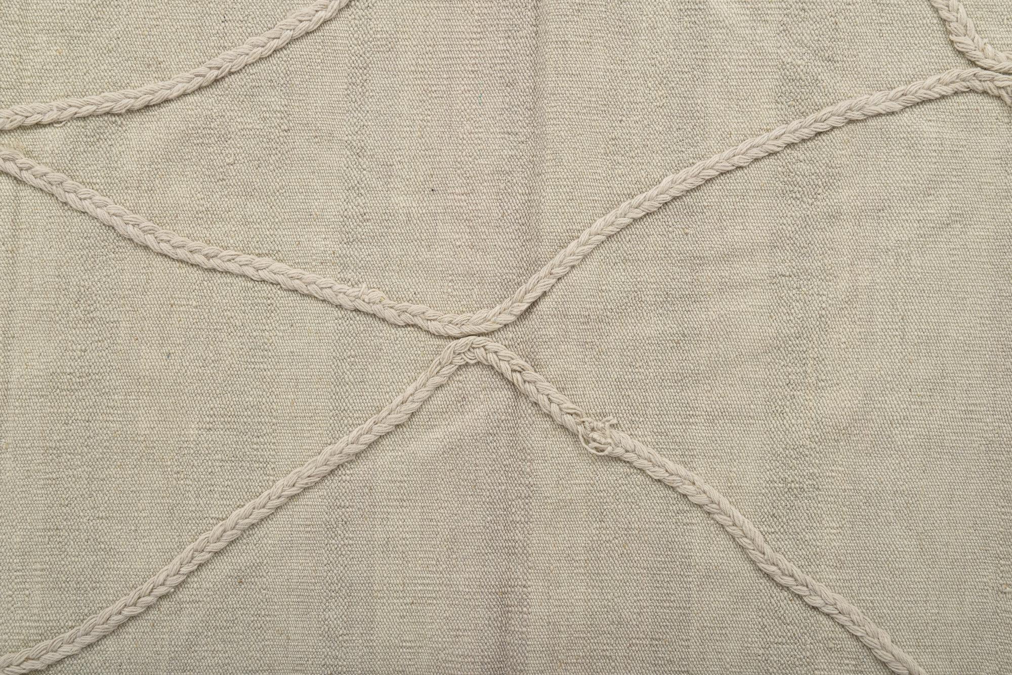 3' 6 x 5' 2 Hand Woven Kilim Modern Wool Rug