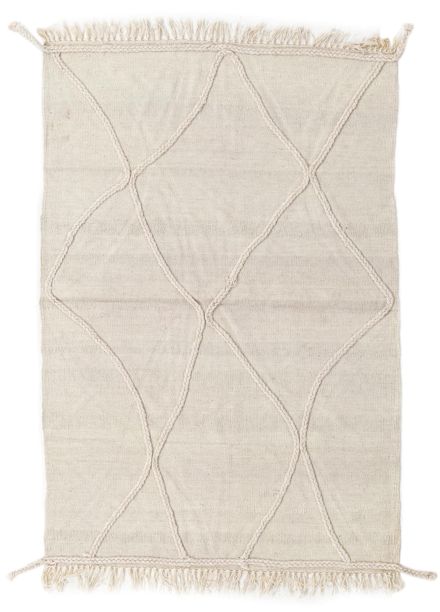 3' 6 x 5' 2 Hand Woven Kilim Modern Wool Rug