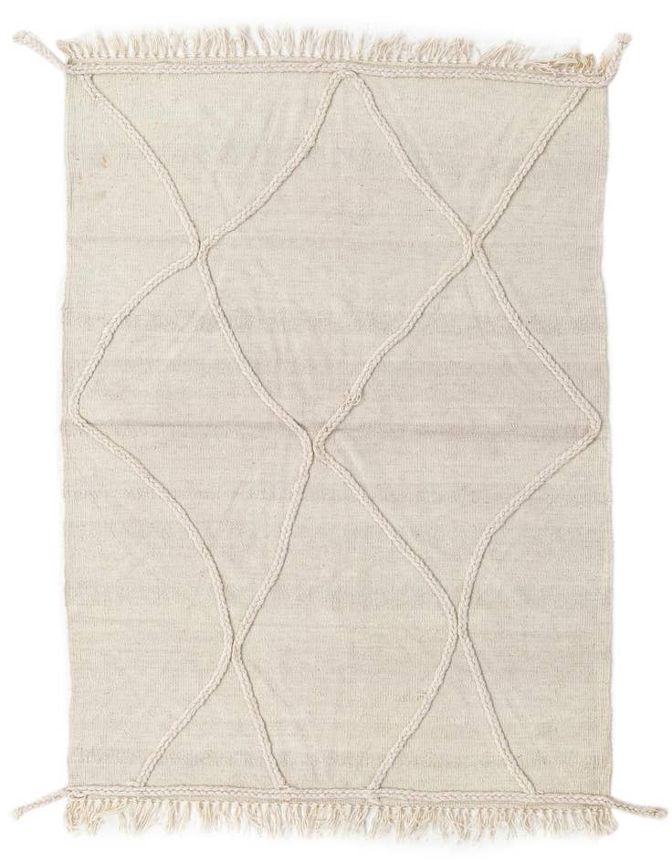 Detail image of 3' 6 x 5' 2 Hand Woven Kilim Modern Wool Rug