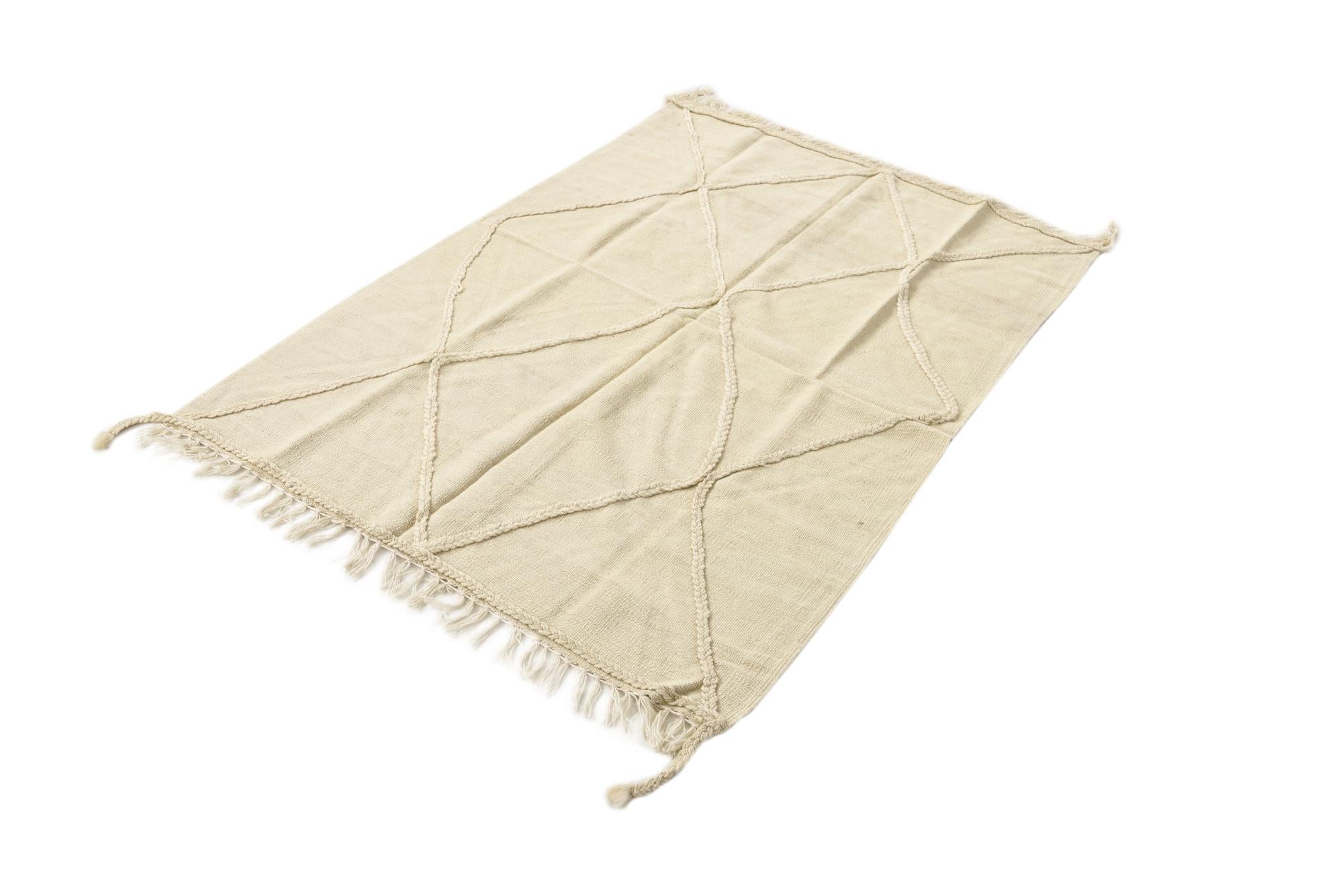 3' 3 x 4' 9 Hand Woven Kilim Modern Wool Rug