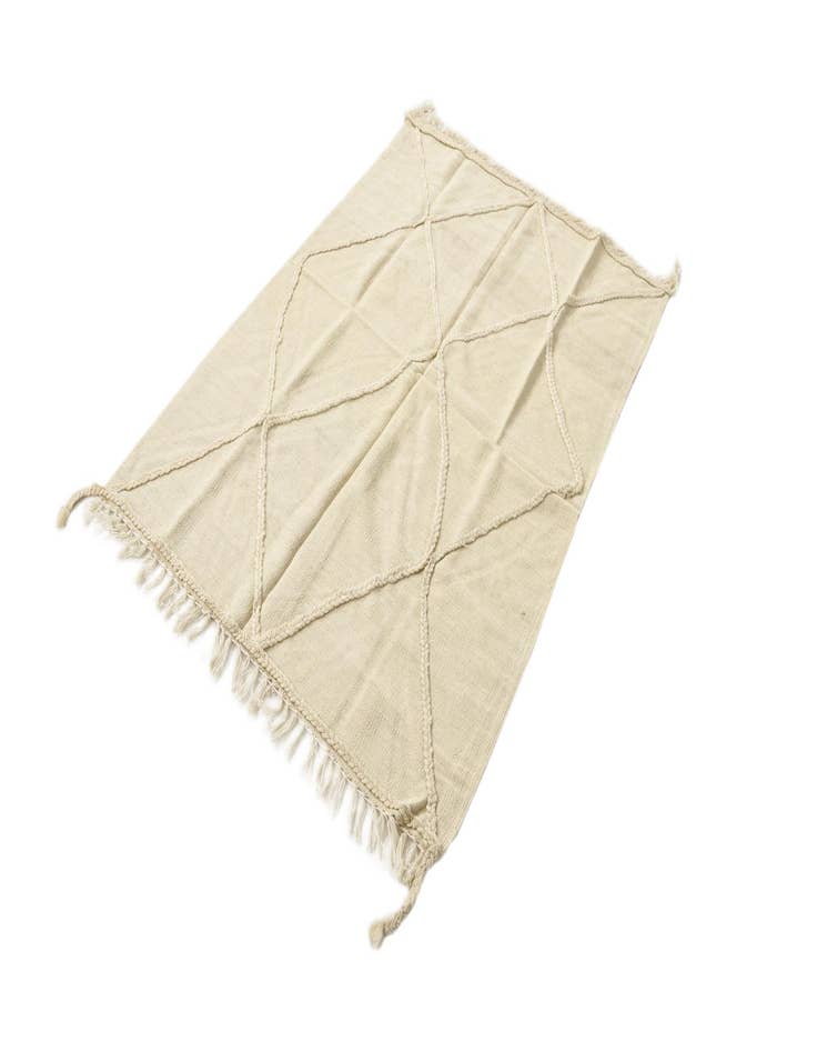 Detail image of 3' 3 x 4' 9  Hand Woven Kilim Modern Wool Rug