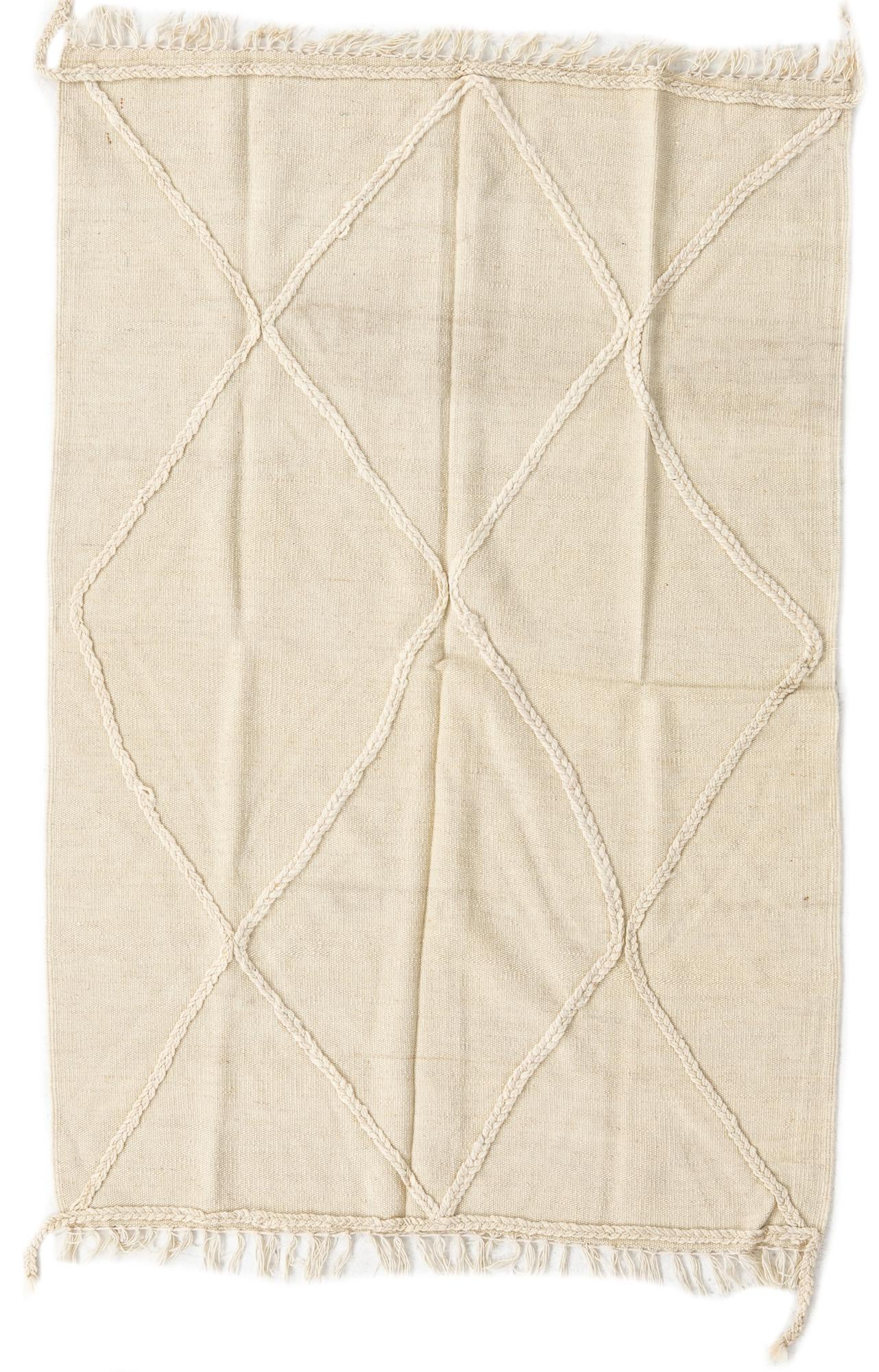 3' 3 x 4' 9 Hand Woven Kilim Modern Wool Rug