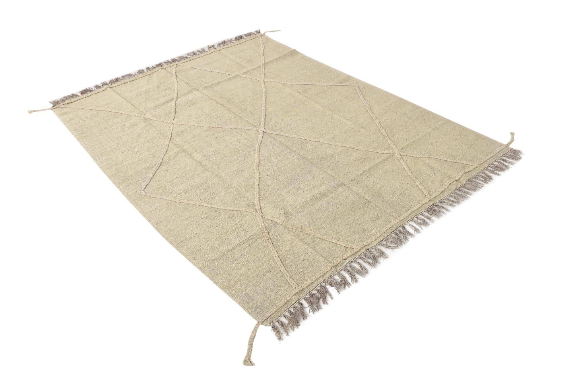5' x 6' 5 Hand Woven Kilim Modern Wool Rug