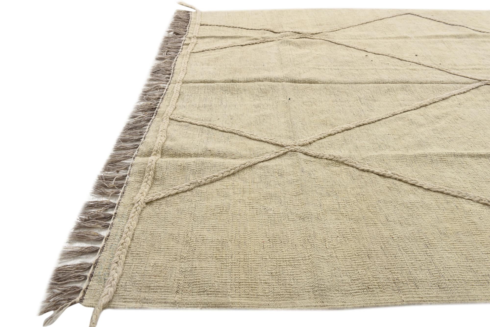 5' x 6' 5 Hand Woven Kilim Modern Wool Rug
