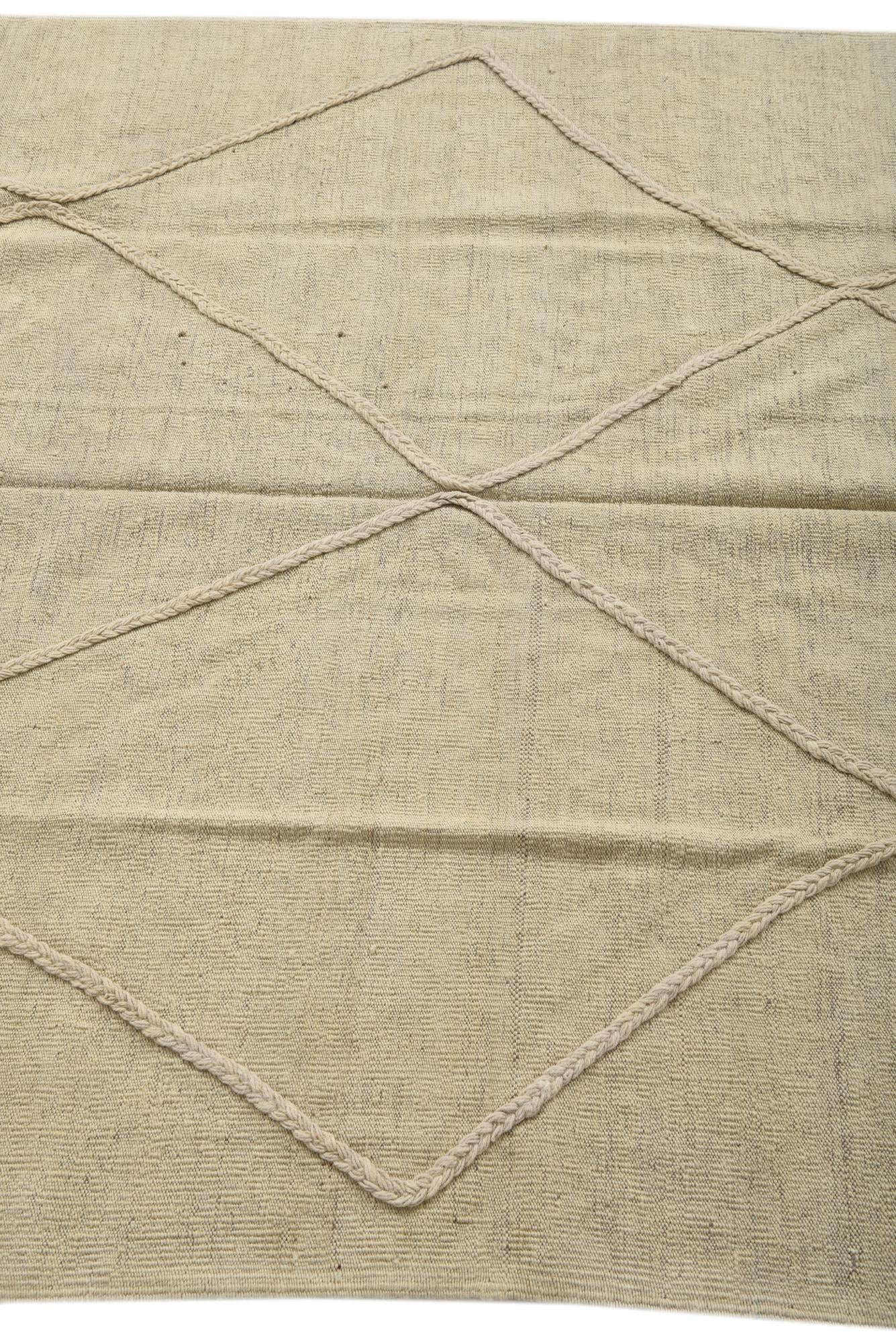 5' x 6' 5 Hand Woven Kilim Modern Wool Rug