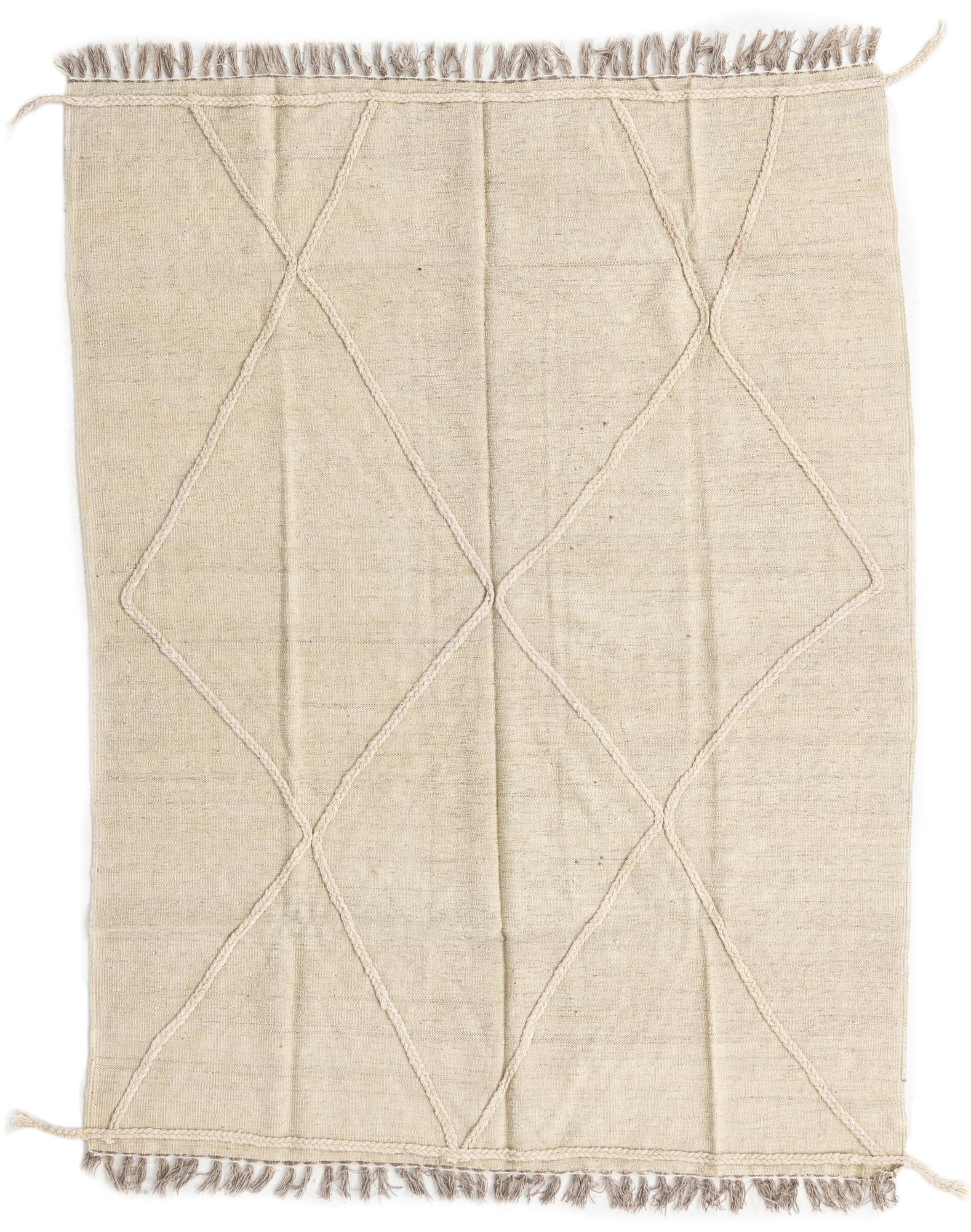 5' x 6' 5 Hand Woven Kilim Modern Wool Rug