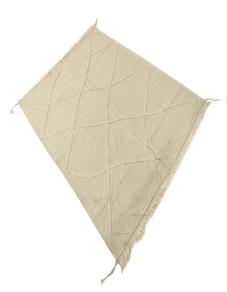 Detail image of 4' 7 x 6' 4  Hand Woven Kilim Modern Wool Rug