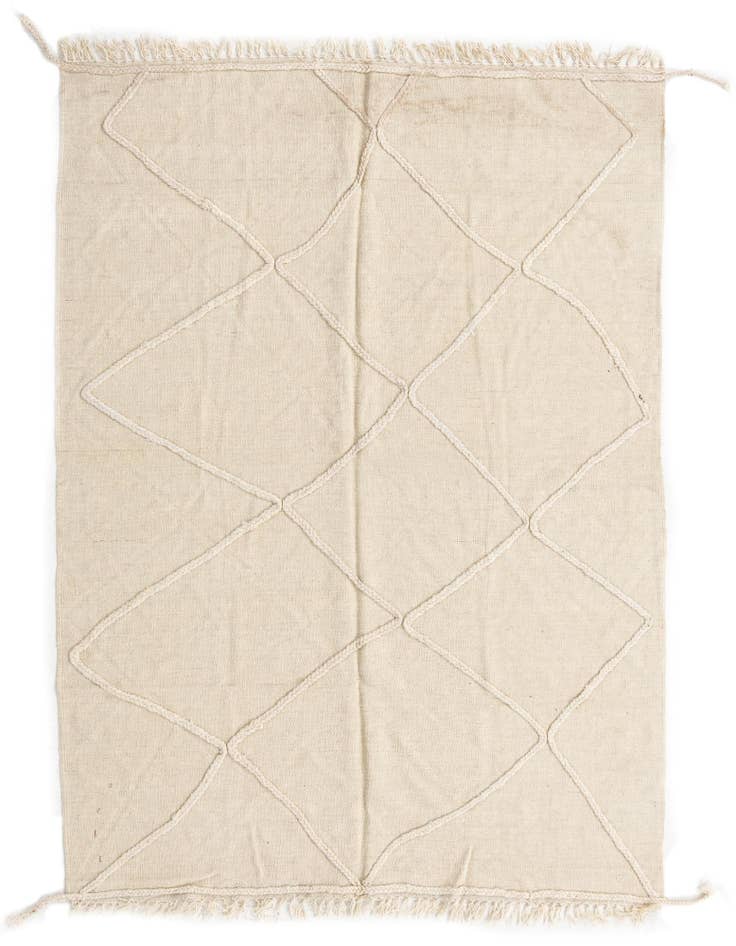 Detail image of 4' 7 x 6' 4 Hand Woven Kilim Modern Wool Rug