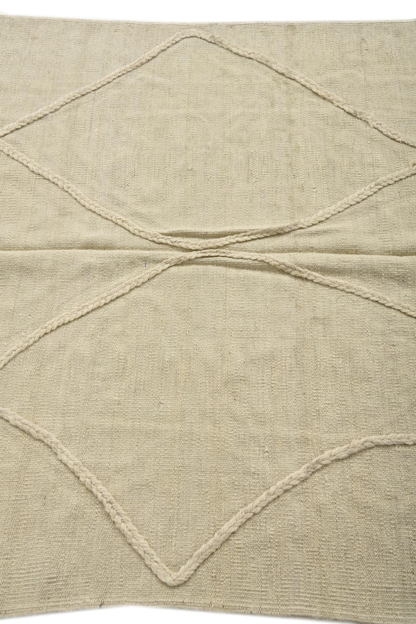 3' 10 x 6' Hand Woven Kilim Modern Wool Rug