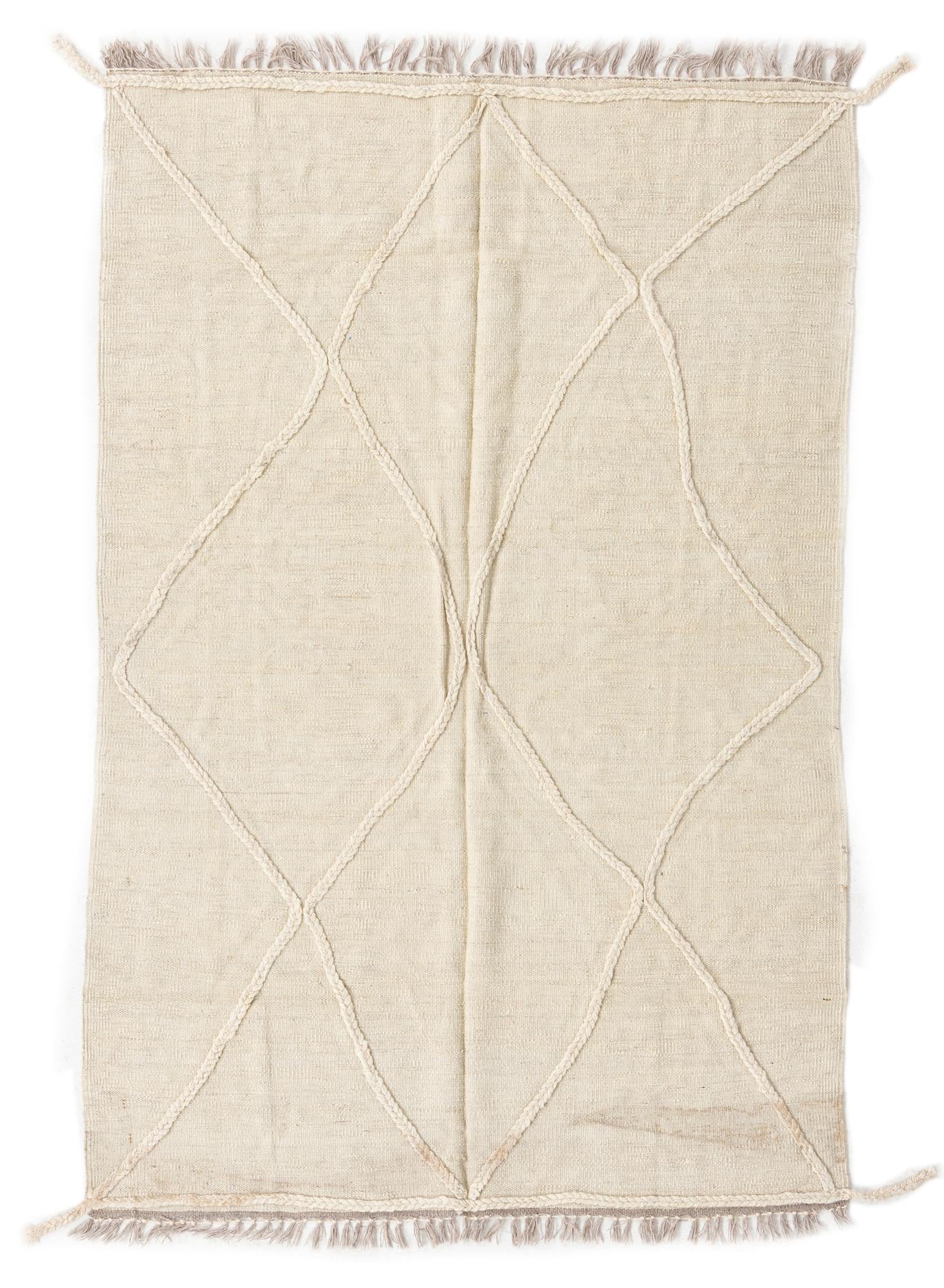 3' 10 x 6' Hand Woven Kilim Modern Wool Rug