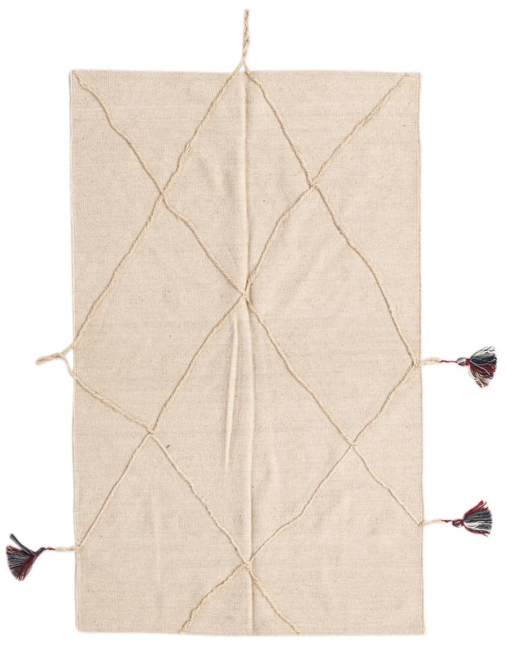 Detail image of 3' 5 x 5' Hand Woven Kilim Modern Wool Rug