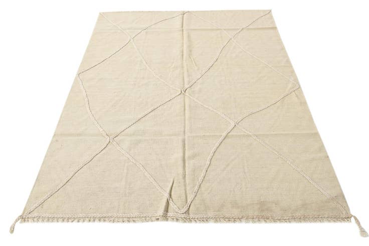 Detail image of 5' x 6' 5 Hand Woven Kilim Modern Wool Rug