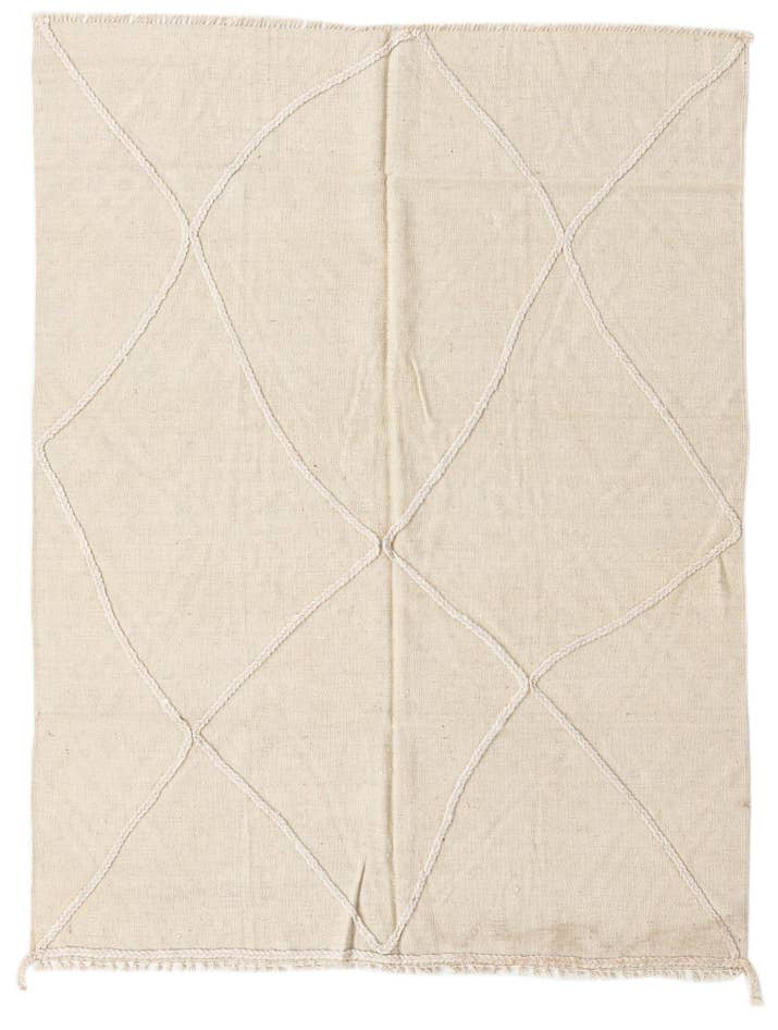 Detail image of 5' x 6' 5 Hand Woven Kilim Modern Wool Rug