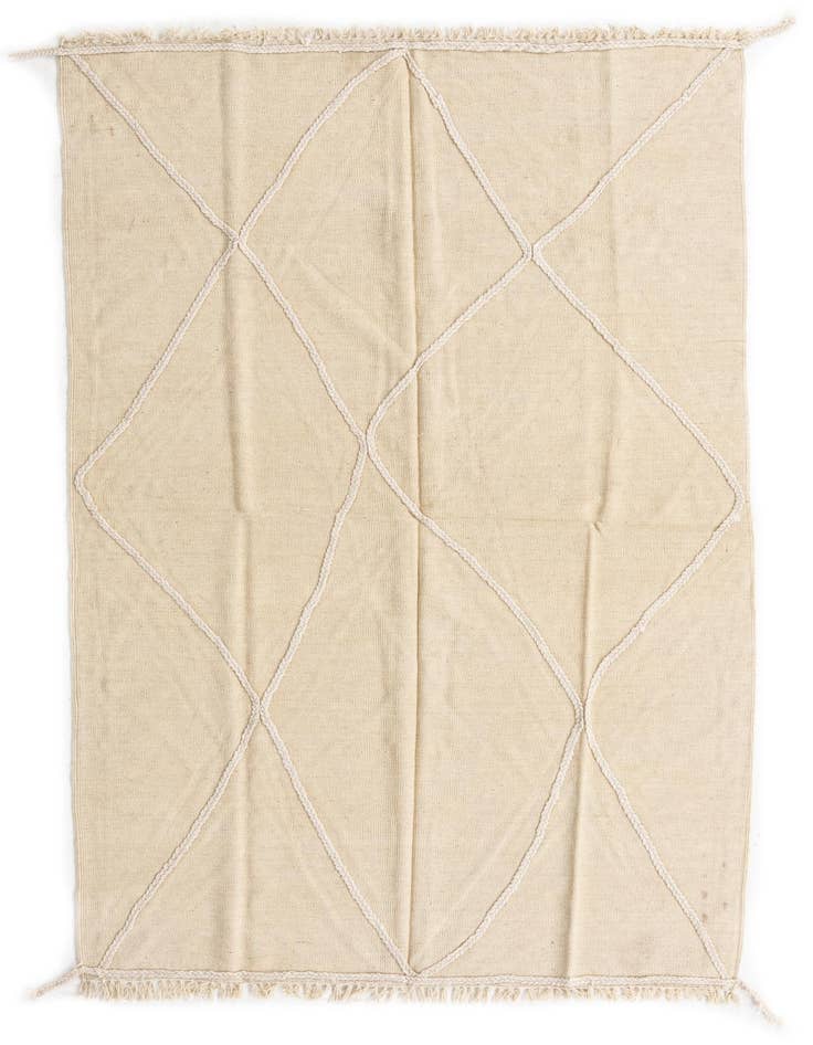 Detail image of 4' 8 x 7' 3 Hand Woven Kilim Modern Wool Rug