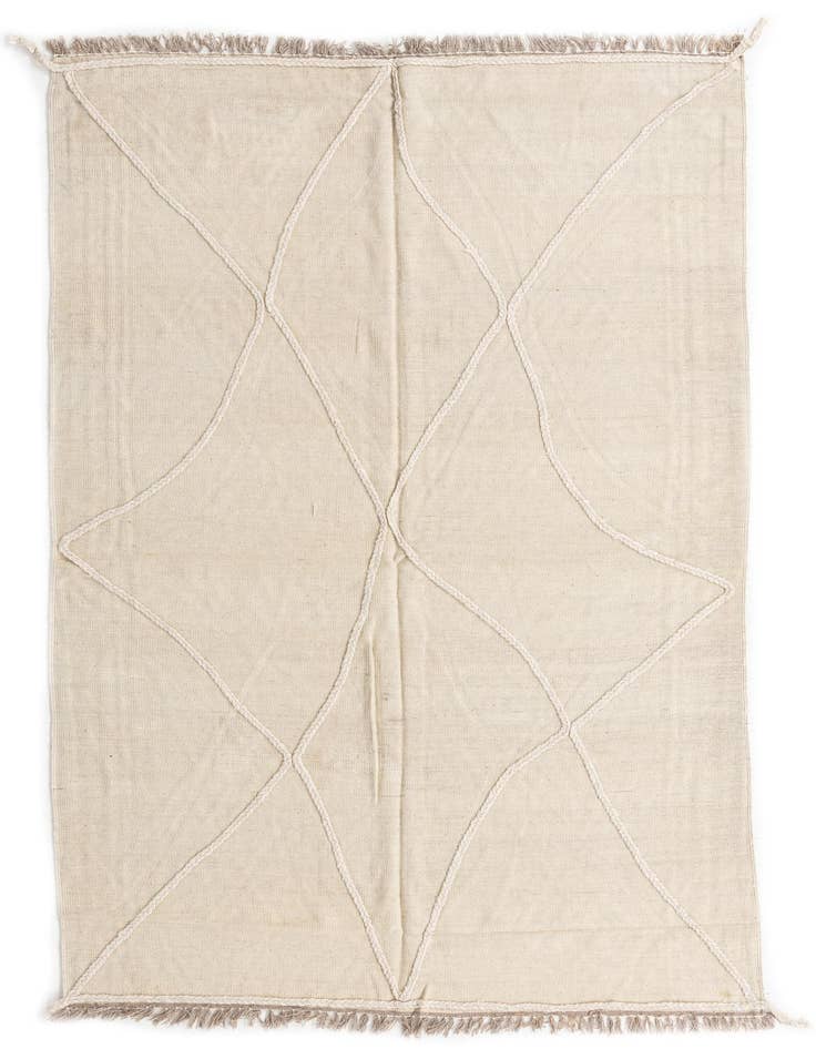 Detail image of 5' 4 x 7' 9 Hand Woven Kilim Modern Wool Rug
