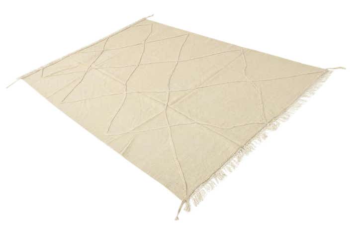 5' 6 x 8' Hand Woven Kilim Modern Wool Rug
