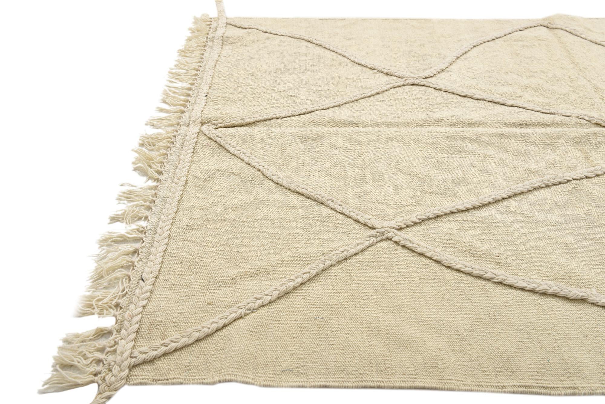 3' 6 x 5' Hand Woven Kilim Modern Wool Rug