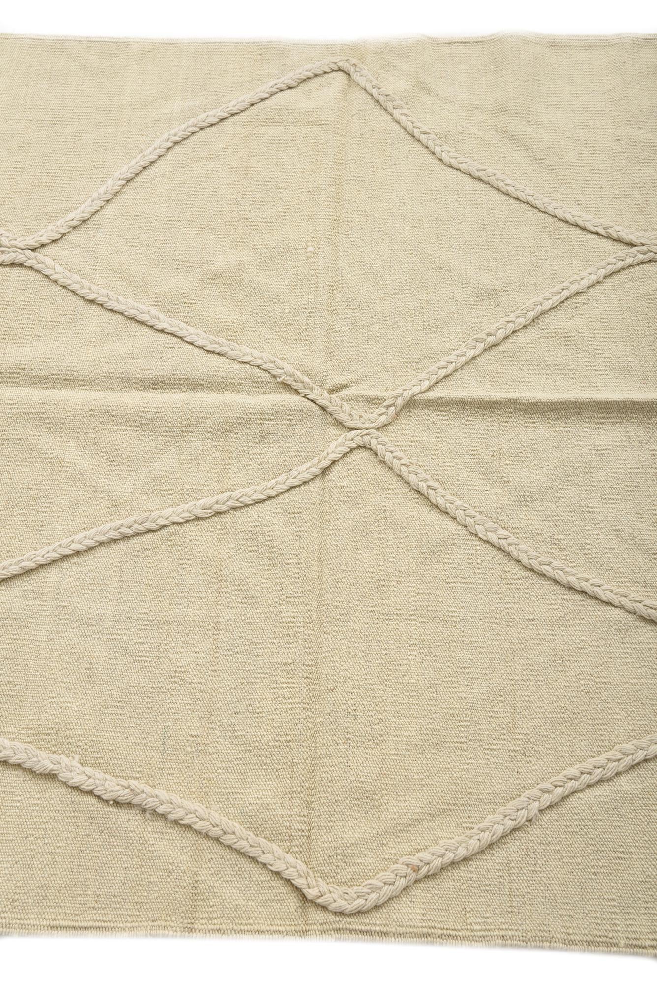 3' 6 x 5' Hand Woven Kilim Modern Wool Rug