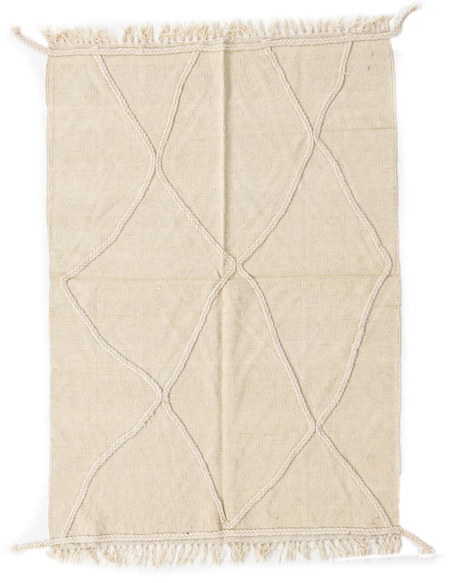3' 6 x 5' Hand Woven Kilim Modern Wool Rug