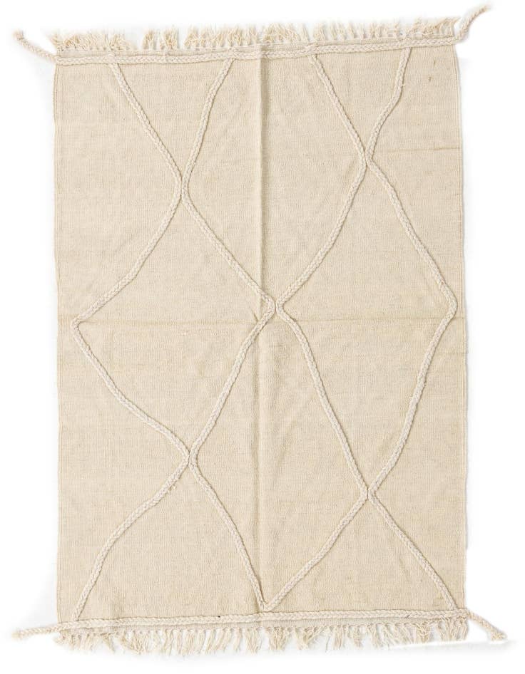 Detail image of 3' 6 x 5' Hand Woven Kilim Modern Wool Rug
