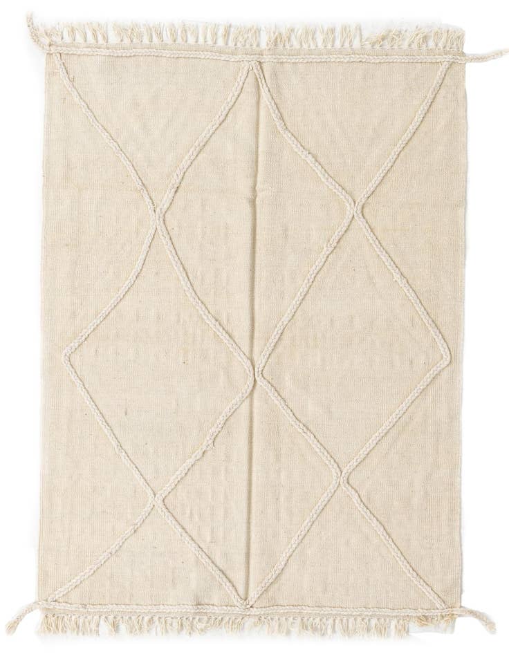 Detail image of 3' 5 x 4' 10 Hand Woven Kilim Modern Wool Rug