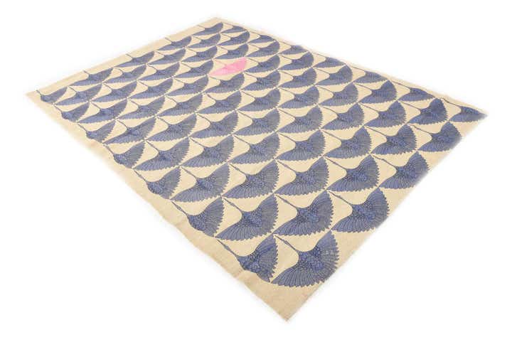 5' 7 x 7' 9 Hand Woven Kilim Modern Wool Rug